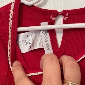 Bonnie Jean red plaid dress. Size 5